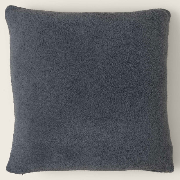 Barefoot Dreams CozyChic Lite Dove Gray Ribbed Pillow With Insert 18x18