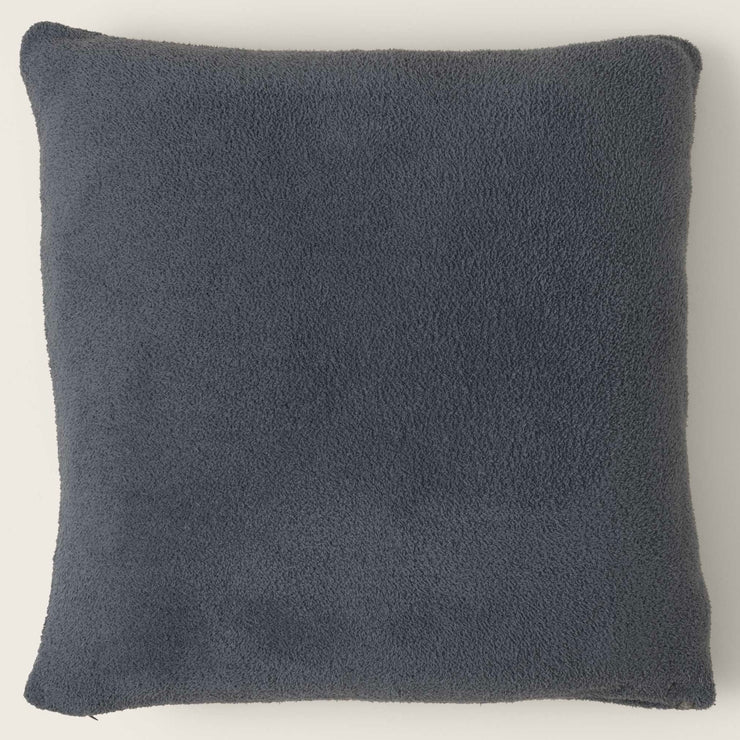 Barefoot Dreams CozyChic Lite Dove Gray Ribbed Pillow With Insert 18x18