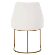 Essentials For Living Parissa Dining Chair ~ LiveSmart Peyton-Pearl With Brushed Gold Frame