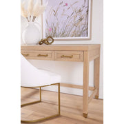 Essentials For Living Parissa Dining Chair ~ LiveSmart Peyton-Pearl With Brushed Gold Frame