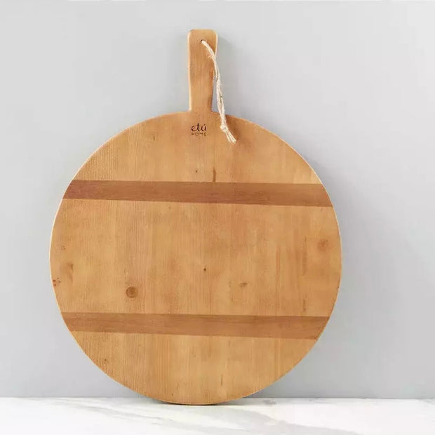 etúHOME Round Pine Medium Charcuterie Board