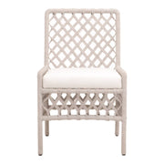 Essentials For Living Terrace Dining Chair ~ White Wash Loom, LiveSmart Peyton-Pearl