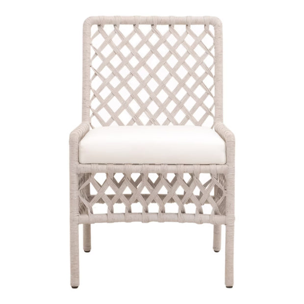 Essentials For Living Terrace Dining Chair ~ White Wash Loom, LiveSmart Peyton-Pearl