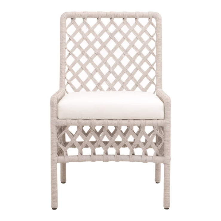 Essentials For Living Terrace Dining Chair ~ White Wash Loom, LiveSmart Peyton-Pearl