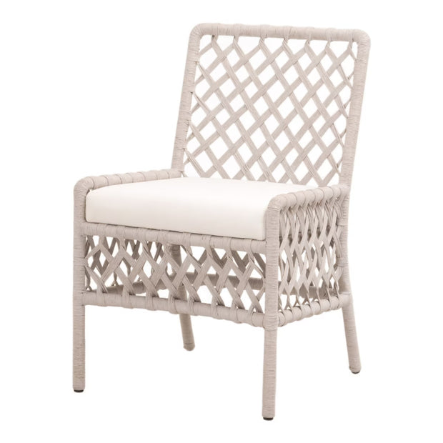 Essentials For Living Terrace Dining Chair ~ White Wash Loom, LiveSmart Peyton-Pearl