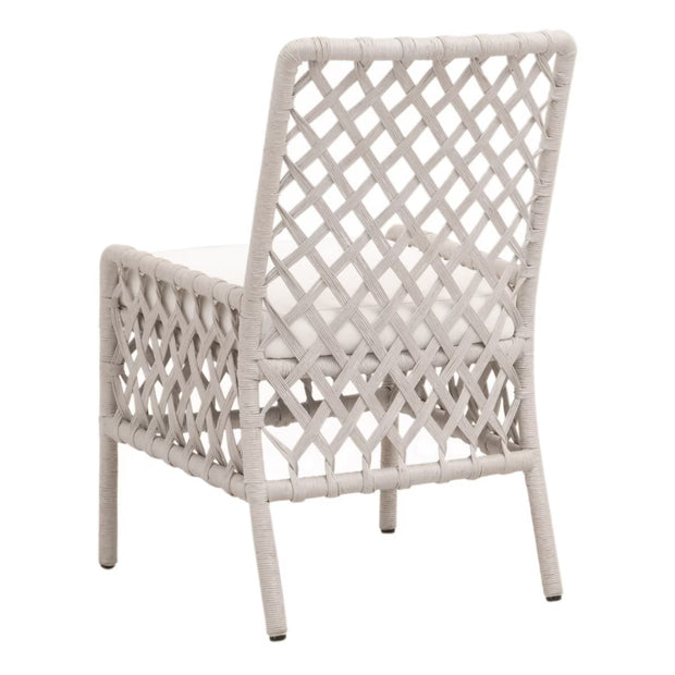 Essentials For Living Terrace Dining Chair ~ White Wash Loom, LiveSmart Peyton-Pearl