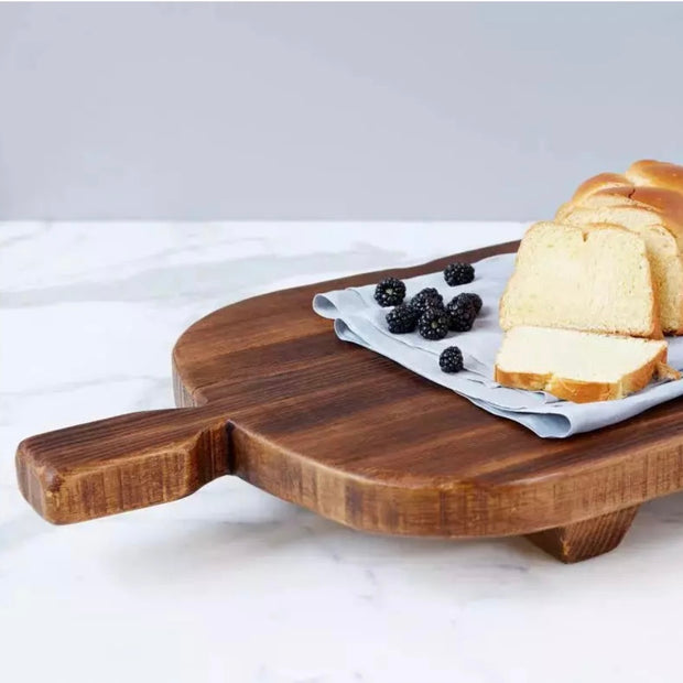etúHOME Classic Oversized Rectangle Footed Reclaimed Wood Serving Board