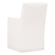 Essentials For Living Shelter Slipcover Arm Chair With Casters Dining Chair ~ LiveSmart Peyton-Pearl