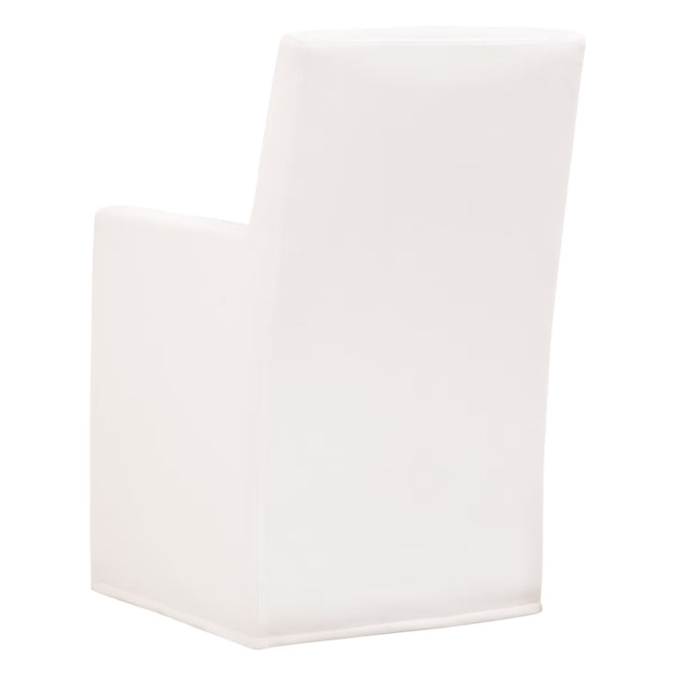 Essentials For Living Shelter Slipcover Arm Chair With Casters Dining Chair ~ LiveSmart Peyton-Pearl