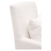 Essentials For Living Shelter Slipcover Arm Chair With Casters Dining Chair ~ LiveSmart Peyton-Pearl