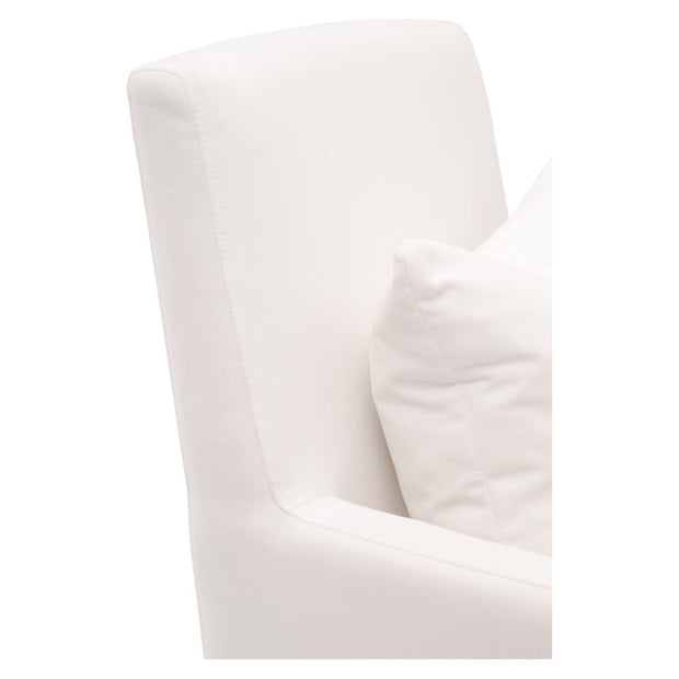Essentials For Living Shelter Slipcover Arm Chair With Casters Dining Chair ~ LiveSmart Peyton-Pearl
