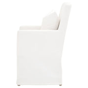 Essentials For Living Shelter Slipcover Arm Dining Chair ~ LiveSmart Peyton-Pearl With Natural Gray Birch Frame