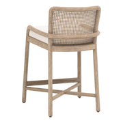 Essentials For Living Avalon Counter Stool ~ LiveSmart Peyton Pearl With Natural Gray Mahogany Frame