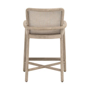 Essentials For Living Avalon Counter Stool ~ LiveSmart Peyton Pearl With Natural Gray Mahogany Frame