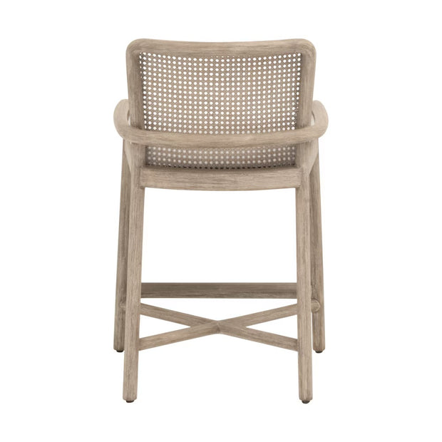 Essentials For Living Avalon Counter Stool ~ LiveSmart Peyton Pearl With Natural Gray Mahogany Frame