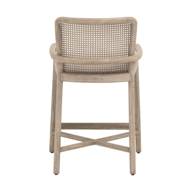 Essentials For Living Avalon Counter Stool ~ LiveSmart Peyton Pearl With Natural Gray Mahogany Frame