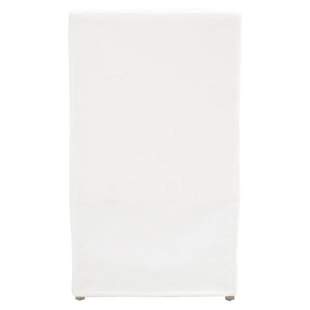 Essentials For Living Shelter Slipcover Arm Dining Chair ~ LiveSmart Peyton-Pearl With Natural Gray Birch Frame