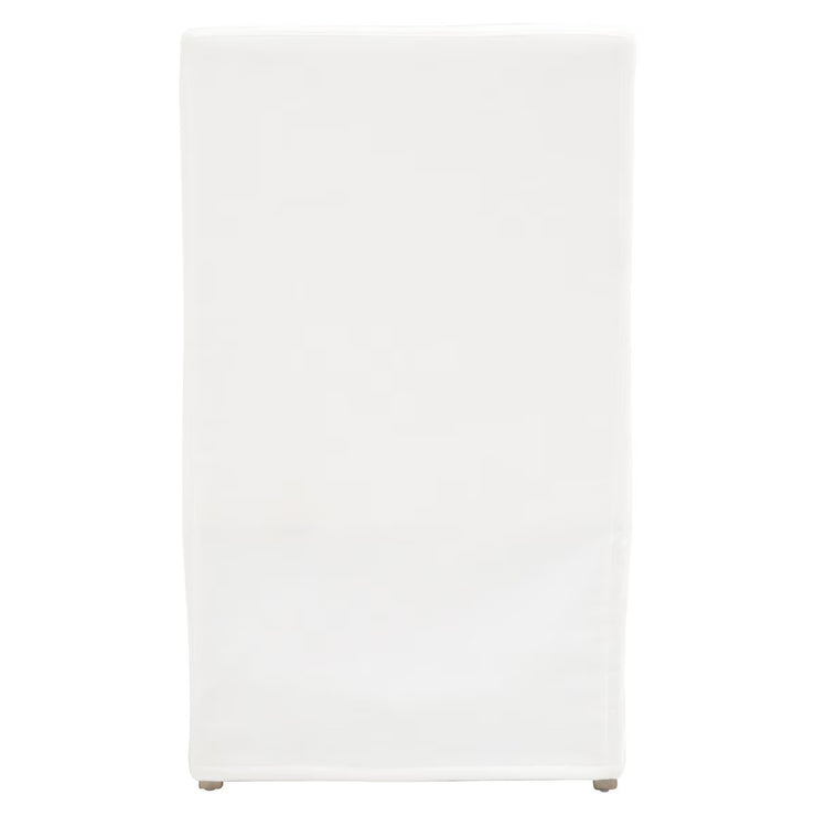 Essentials For Living Shelter Slipcover Arm Dining Chair ~ LiveSmart Peyton-Pearl With Natural Gray Birch Frame