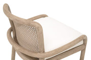 Essentials For Living Avalon Counter Stool ~ LiveSmart Peyton Pearl With Natural Gray Mahogany Frame