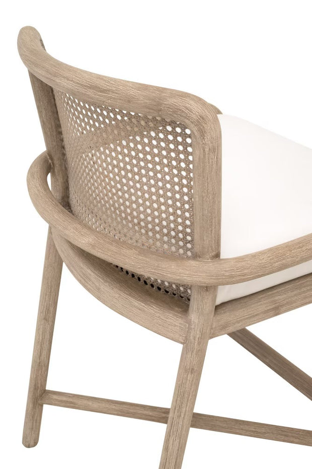 Essentials For Living Avalon Counter Stool ~ LiveSmart Peyton Pearl With Natural Gray Mahogany Frame