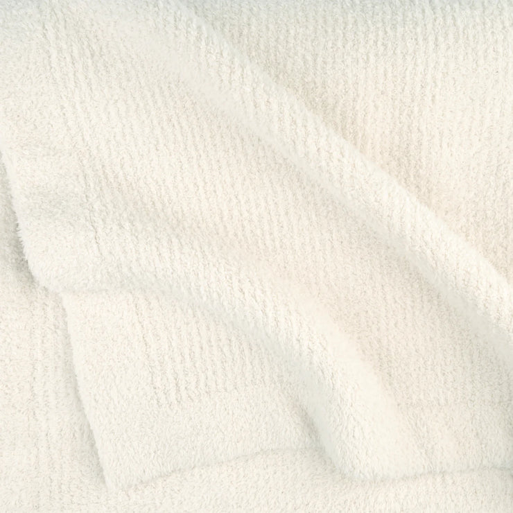 Kashwere Ultra Soft Bone Ribbed Throw Kash Lite