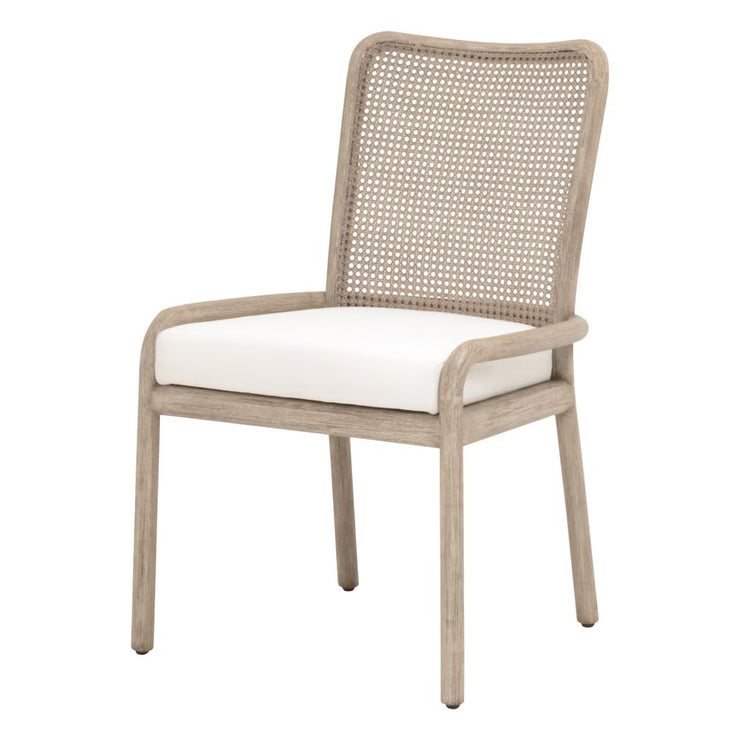 Essentials For Living Avalon Dining Chair~ LiveSmart Peyton Pearl With Natural Gray Mahogany Frame