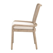 Essentials For Living Avalon Dining Chair~ LiveSmart Peyton Pearl With Natural Gray Mahogany Frame