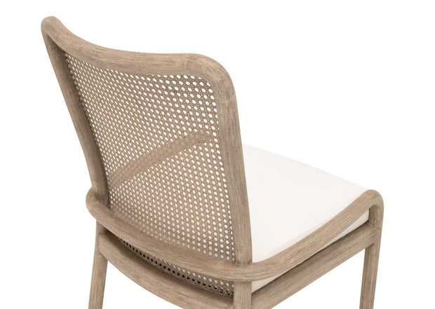 Essentials For Living Avalon Dining Chair~ LiveSmart Peyton Pearl With Natural Gray Mahogany Frame