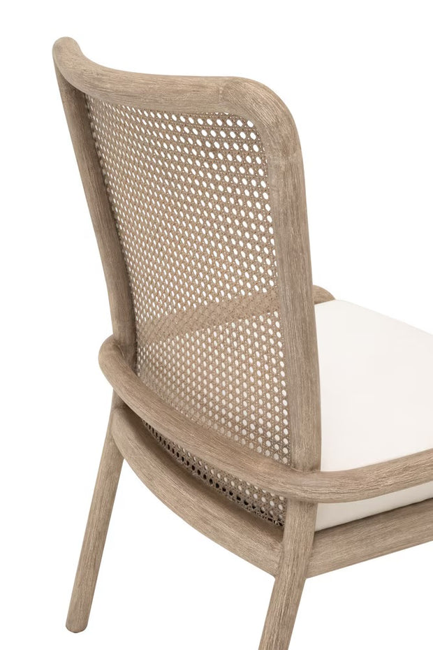 Essentials For Living Avalon Dining Chair~ LiveSmart Peyton Pearl With Natural Gray Mahogany Frame