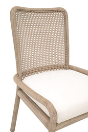 Essentials For Living Avalon Dining Chair~ LiveSmart Peyton Pearl With Natural Gray Mahogany Frame