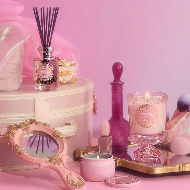 Voluspa Perfectly Pink Yuzu Mini Tin Candle