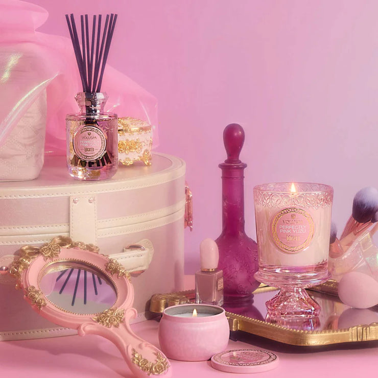 Voluspa Perfectly Pink Yuzu Mini Tin Candle