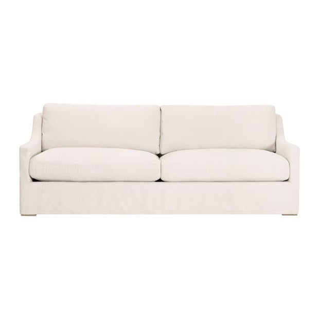Essentials For Living Colin Outdoor 94” Slope Arm Slipcover Sofa ~ Performance Harborside-Ivory With Desert Accoya