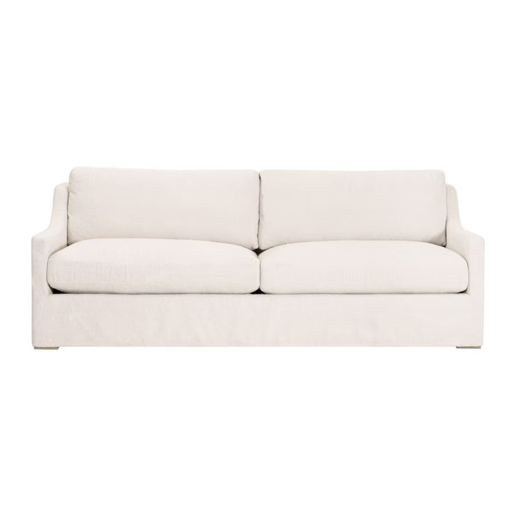 Essentials For Living Colin Outdoor 94” Slope Arm Slipcover Sofa ~ Performance Harborside-Ivory With Desert Accoya