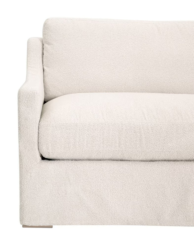 Essentials For Living Colin Outdoor 94” Slope Arm Slipcover Sofa ~ Performance Harborside-Ivory With Desert Accoya