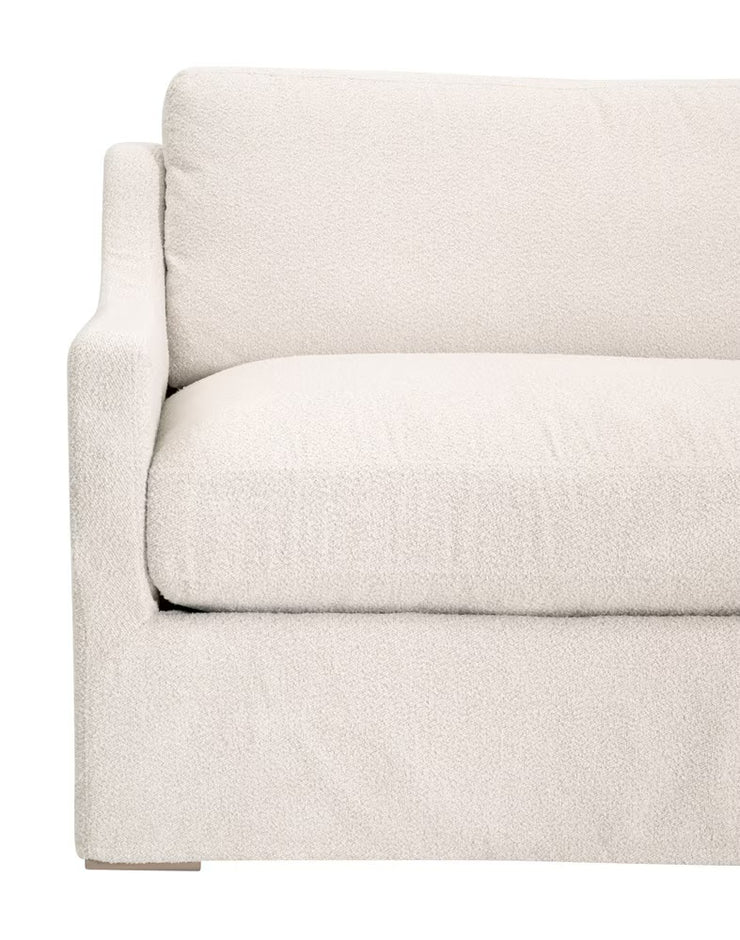 Essentials For Living Colin Outdoor 94” Slope Arm Slipcover Sofa ~ Performance Harborside-Ivory With Desert Accoya
