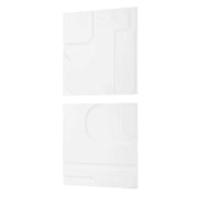 Uttermost Contours Set of 2 White Wood Wall Art Decor