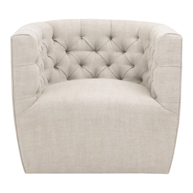 Essentials For Living Marcel Swivel Club Chair ~ Performance Bisque French Linen