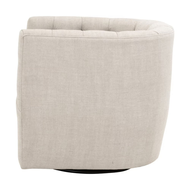 Essentials For Living Marcel Swivel Club Chair ~ Performance Bisque French Linen