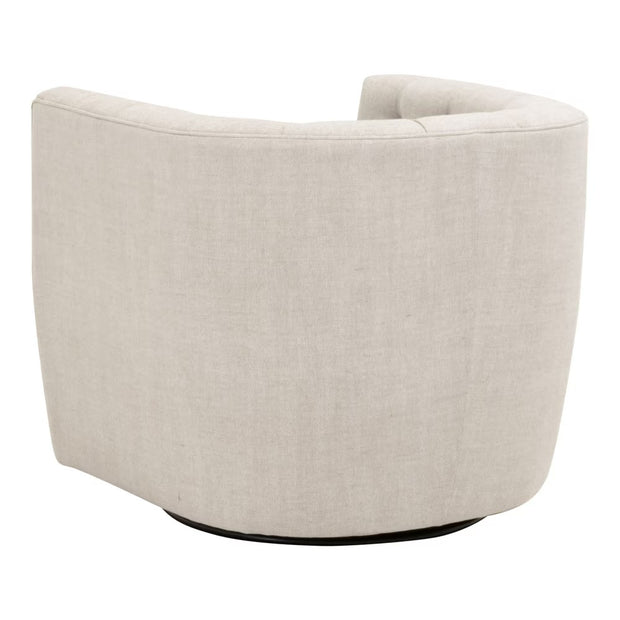 Essentials For Living Marcel Swivel Club Chair ~ Performance Bisque French Linen
