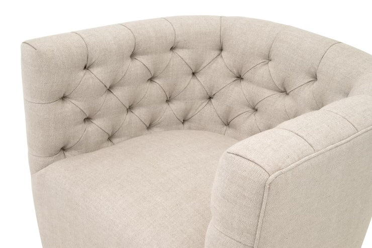Essentials For Living Marcel Swivel Club Chair ~ Performance Bisque French Linen