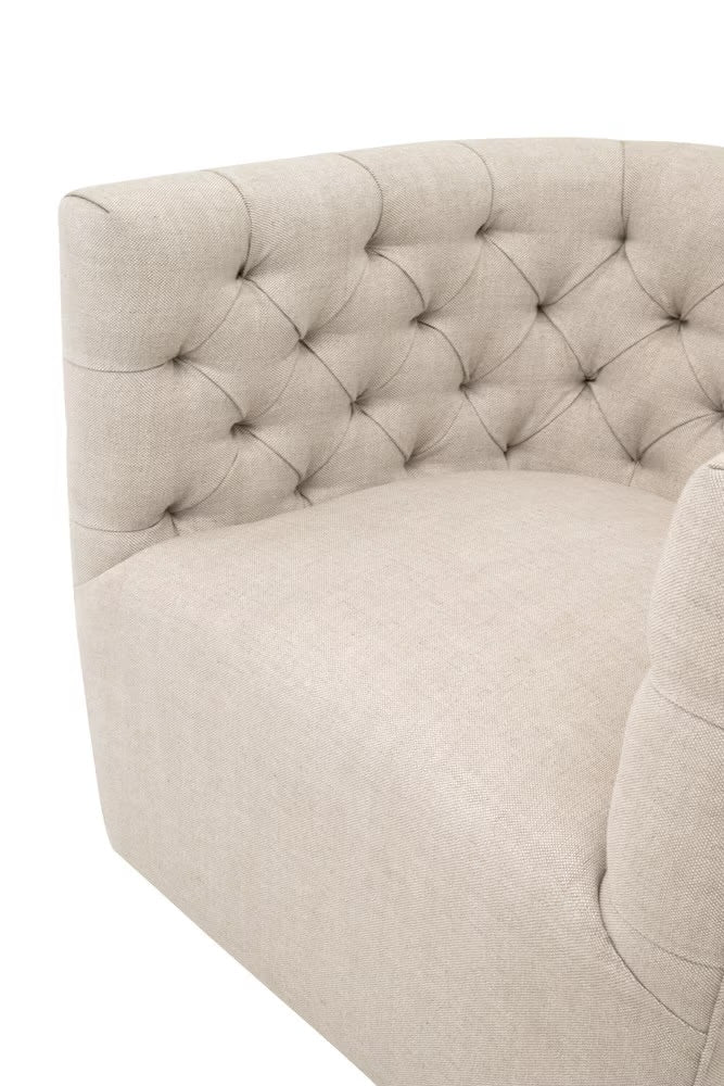 Essentials For Living Marcel Swivel Club Chair ~ Performance Bisque French Linen