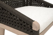 Essentials For Living Montecito Counter Stool~ Anthracite Round Rope, LiveSmart Peyton-Pearl With Natural Gray Mahogany Frame