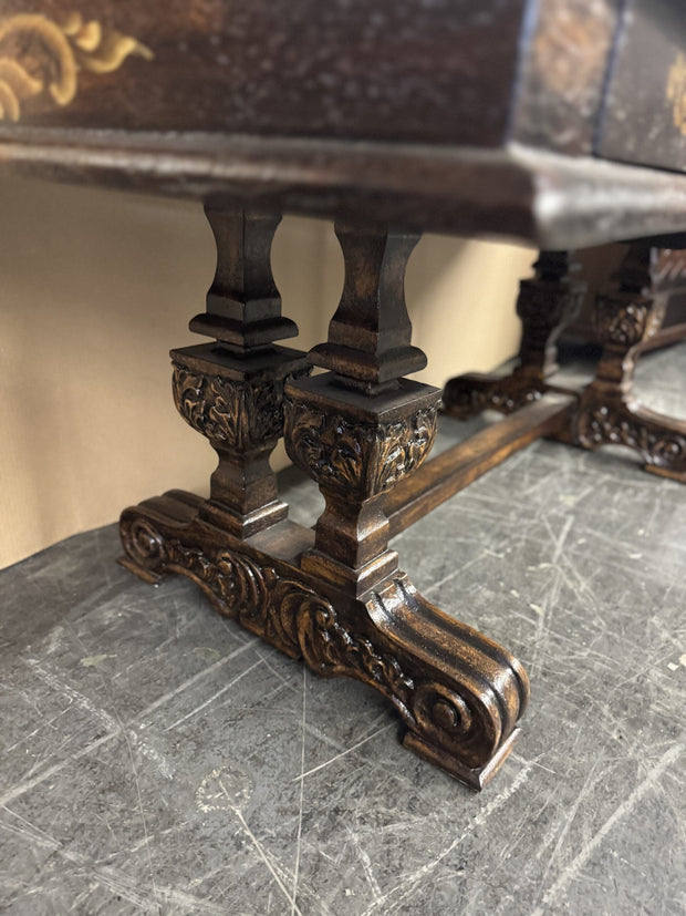 Casa Bonita Peruvian Hand-Painted Carved Wood Salamanca Desk