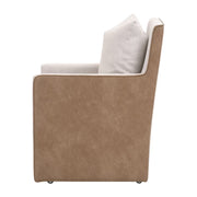 Essentials For Living Harmony Arm Dining Chair ~ Performance Bisque French Linen, Ivanhoe-Toast