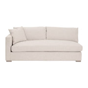 Essentials For Living Newport Outdoor Modular 2- Seat Left Track Arm Sofa ~ LiveSmart Shapiro-Sand With Desert Accoya Legs