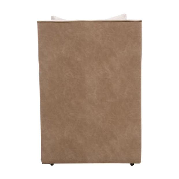 Essentials For Living Harmony Arm Dining Chair ~ Performance Bisque French Linen, Ivanhoe-Toast