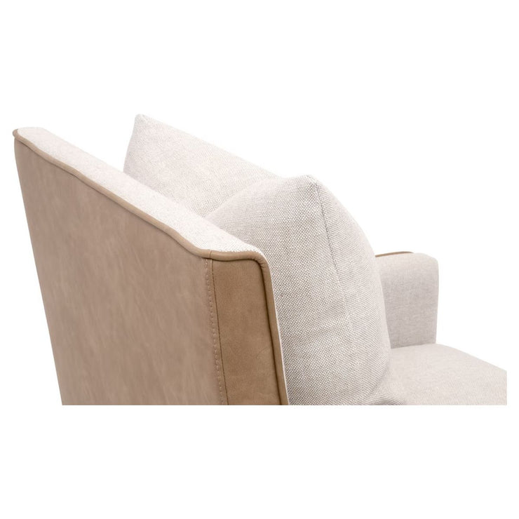 Essentials For Living Harmony Arm Dining Chair ~ Performance Bisque French Linen, Ivanhoe-Toast