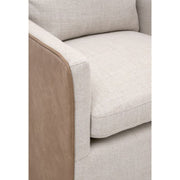 Essentials For Living Harmony Arm Dining Chair ~ Performance Bisque French Linen, Ivanhoe-Toast