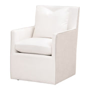 Essentials For Living Harmony Arm Dining Chair ~ LiveSmart Peyton-Pearl, Performance Bisque French Linen